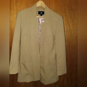 H&M Tan Blazer Hip length
